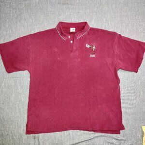 VINTAGE 2000 Warner Bros Wile E Coyote Studio Store Shirt XL Mechanic Polo